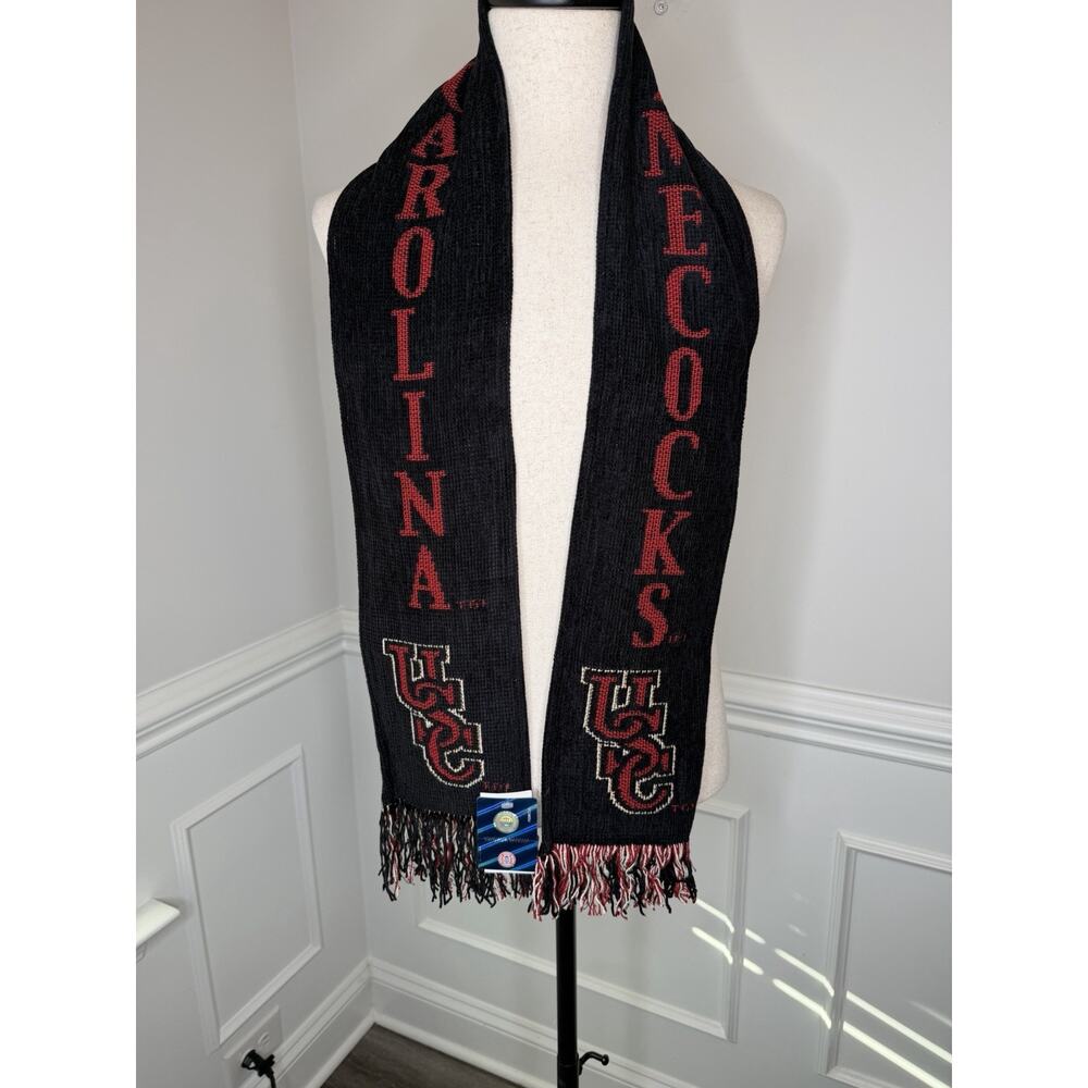USC South Carolina Gamecocks Scarf Red & Black New With Tags